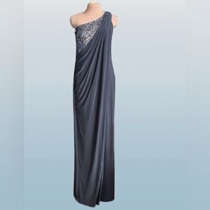 Mignon one-shoulder gown sz 6